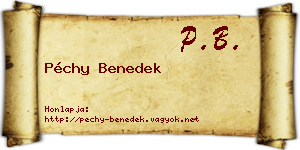 Péchy Benedek névjegykártya