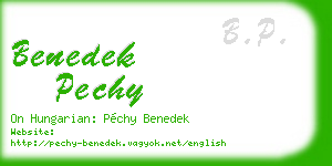 benedek pechy business card