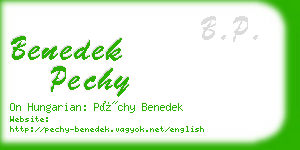 benedek pechy business card